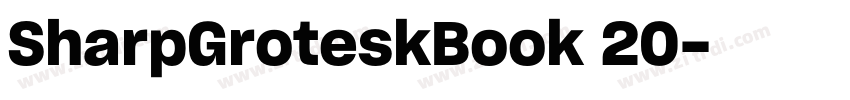 SharpGroteskBook 20字体转换